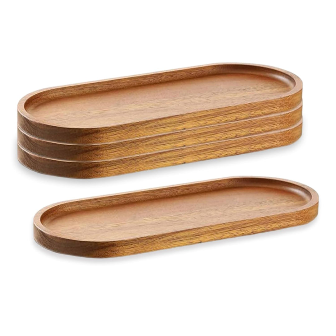 Serviertabletts aus Holz, ovale Holzteller, Servierplatte, Käse, Speiseteller, Grosspackung für Dess