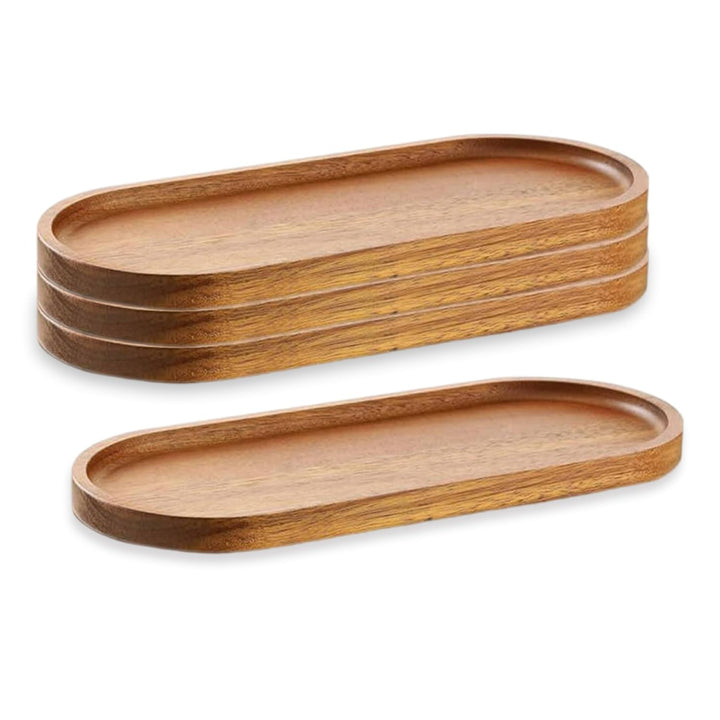 Serviertabletts aus Holz, ovale Holzteller, Servierplatte, Käse, Speiseteller, Grosspackung für Dess