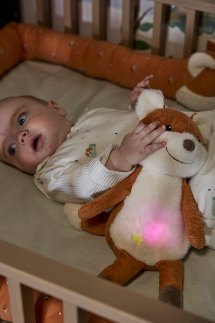 Sterntaler Träumli Nachtlicht mit Farbwechsel - Kuscheltier Fuchs Filou aus Cord & Flausch - 20 Melo