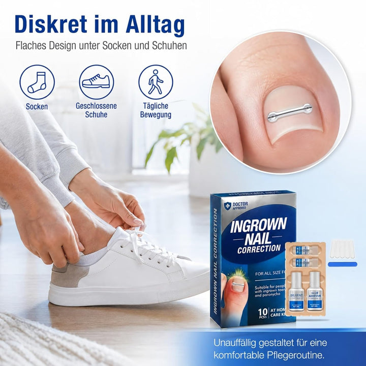 Eingewachsene ZehennäGel Set, Zehennagel Korrektur, 10 StüCk 5 GrössEn | Kleber &amp; Weichmacher, Sanft
