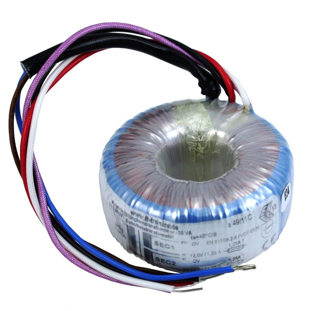 Sedlbauer Ringkerntrafo Transformator 30VA 2x18V für Audio, Industrie, Halogen und Schienensysteme -