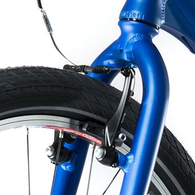 Kickbike Cruise Max 20 - Tretroller für Erwachsene - Scooter Cityroller Finnscoot schwarz/weiss/blau