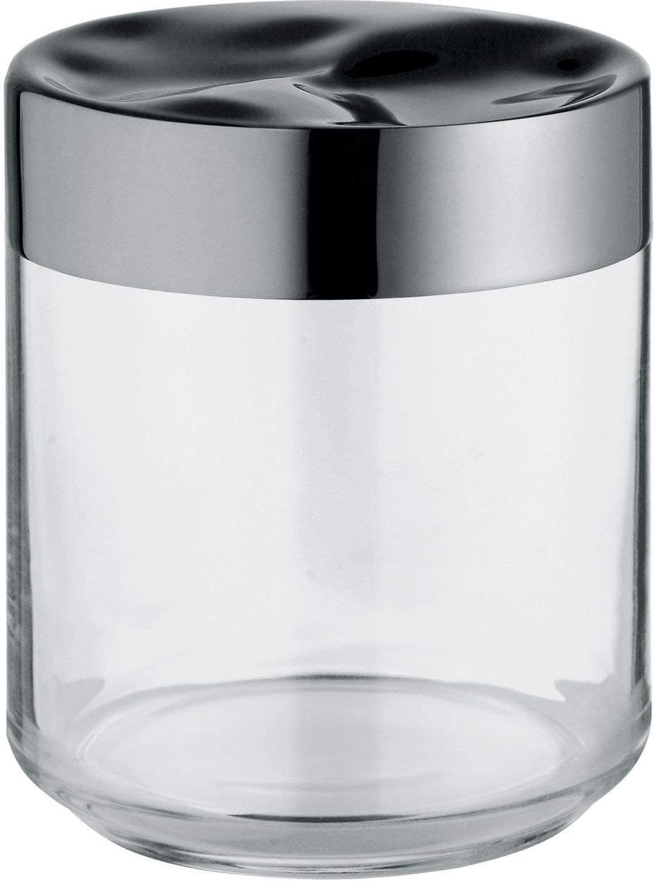 Alessi Julieta LC08 - Hermetisches Design Küchenglas, Glas in Glas mit 18/10 Edelstahldeckel, 75 cl