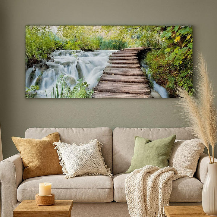 Wandbilder Dekoration Wohnzimmer Nationalpark Natur Kieselsteine Panorama Bilder auf Leinwand 120x50