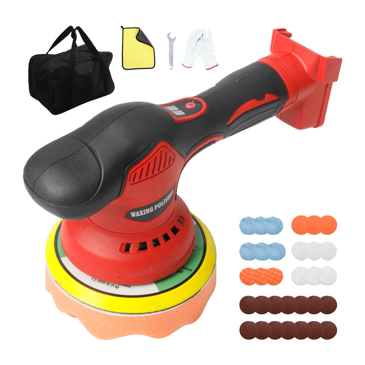 Kabelloser Auto Poliermaschine für Milwaukee, bürstenloses 6-Zoll-Auto Politur-Set, 8 variable Gesch