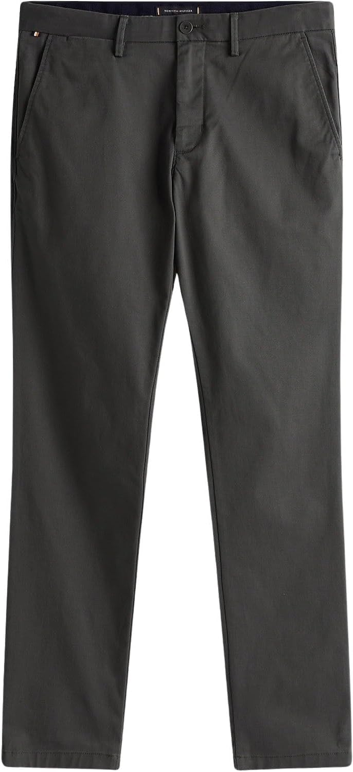 Tommy Hilfiger Herren Hose Core Bleecker 1985 Pima Cotton Chino 28W / 30L Grey (Dark Ash), 28W / 30L
