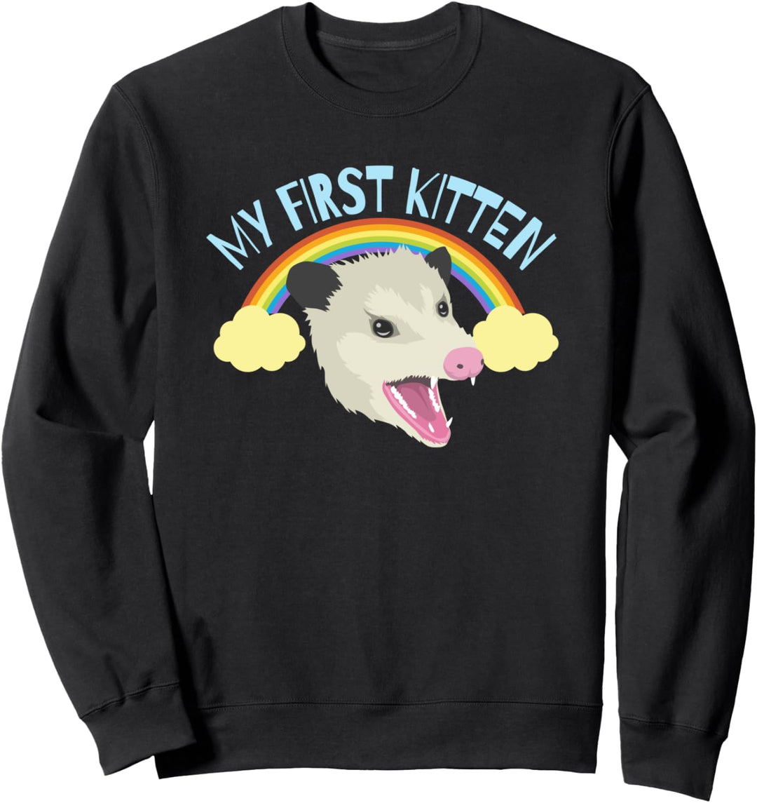 Opossum Mein erstes Kätzchen Lustige Opposum-Mannschafts-Mül Sweatshirt