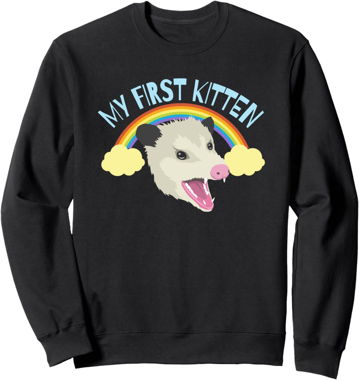Opossum Mein erstes Kätzchen Lustige Opposum-Mannschafts-Mül Sweatshirt