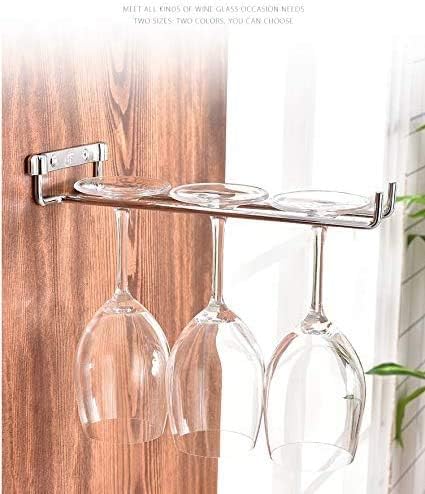 Weinschale Rack, Zweireihig Eisen Chrom Weingläser Halter unter Schrank Regal Wand Stemware Rack für