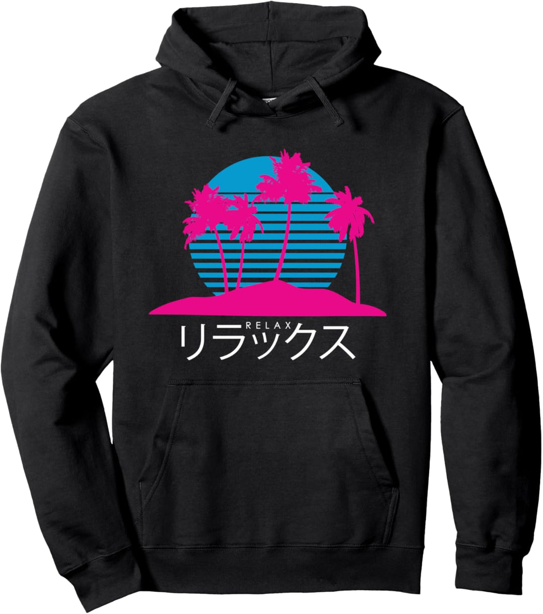 Aesthetic Vaporwave Hoodie Retro 80s 90s Harajuku Fashion Pullover Hoodie