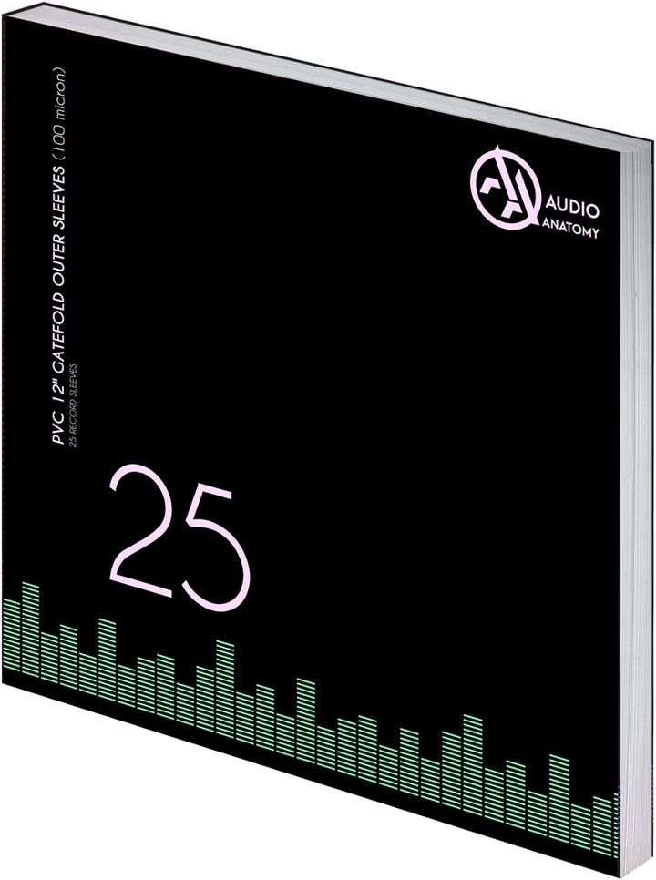 Audio Anatomy Vinyl-Doppel LP Gatefold Aussenhüllen 12“ PVC/100µ - Transparent, 50 Stück