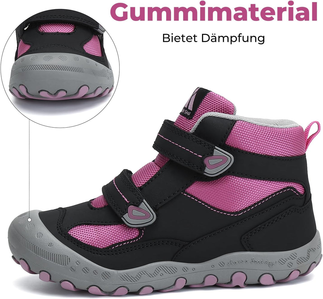 Mishansha Kinder Wanderschuhe Trekking Wanderstiefel Outdoor Trekkingschuhe 30 EU Erikaviolett, 30 E