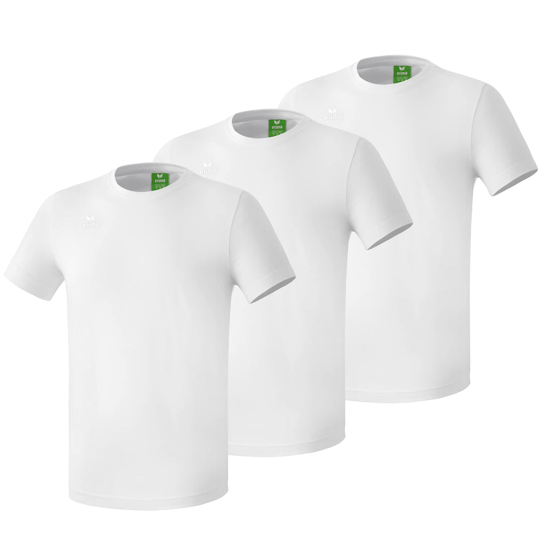 Erima Unisex 3er Pack Teamsport T-Shirt XXL Weiss, XXL Weiss