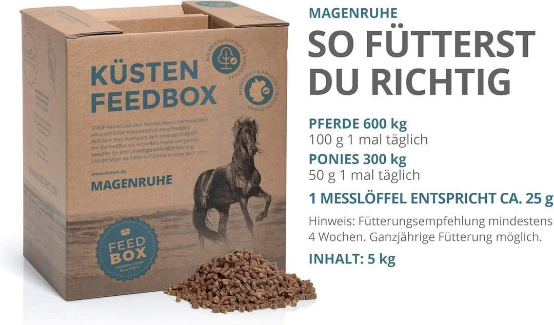 STRÖH Magenruhe Pferd (5kg Feedbox) • STRÖH Magenruhe Pferd (1kg) • Für Pferde Magen, Darm & Verdauu