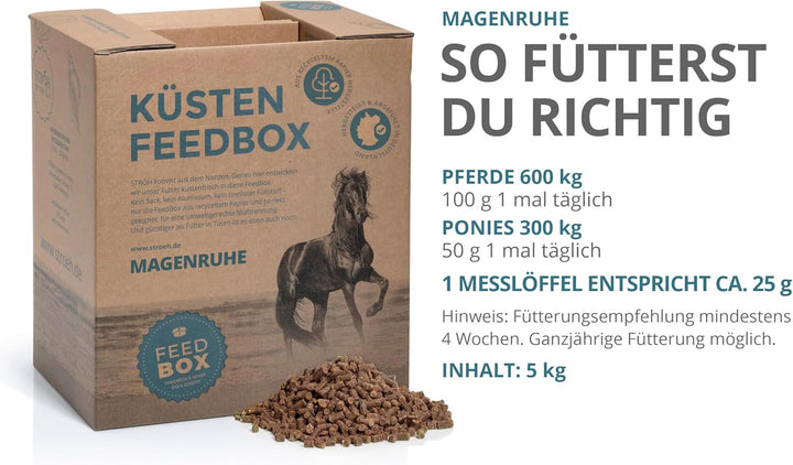 STRÖH Magenruhe Pferd (5kg Feedbox) • STRÖH Magenruhe Pferd (1kg) • Für Pferde Magen, Darm & Verdauu