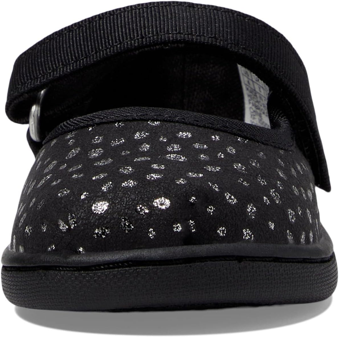 TOMS Mädchen Tiny Mary Jane Sneaker 19.5 EU Black Foil Dot Microfiber, 19.5 EU Black Foil Dot Microf