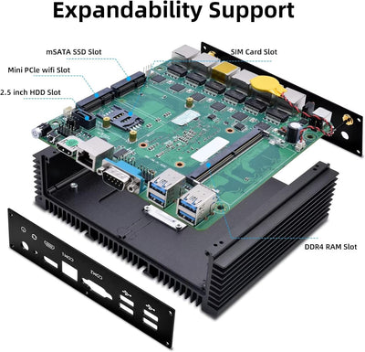 WEIDIAN Firewall Micro Appliance 2.5G, Firewall Box 6 RJ45 2.5GbE Port, Firewall Appliance Core i5-8