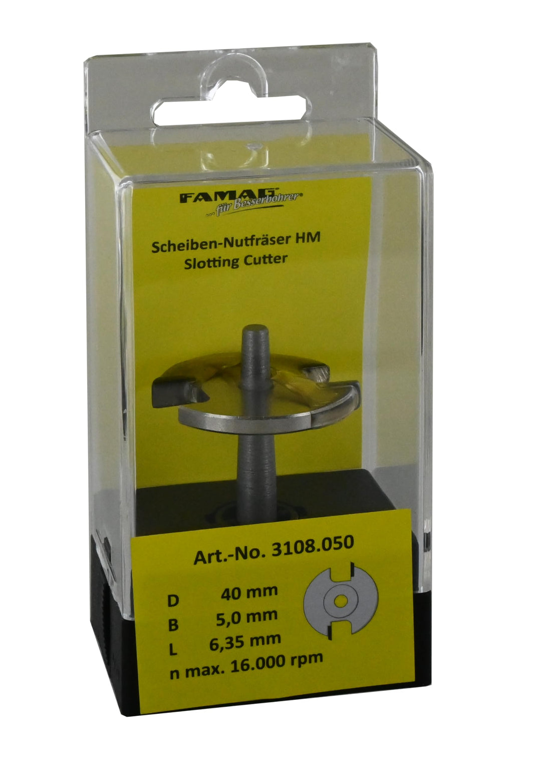 FAMAG Scheiben-Nutfräser HM 40x3mm - 3108.030 3,0x40mm, 3,0x40mm