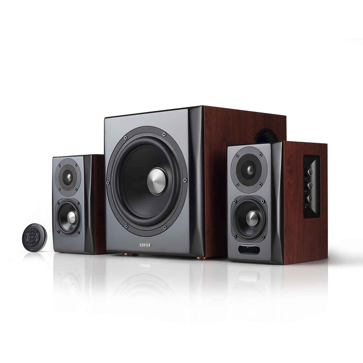 Edifier S350DB Lautsprecher System, Home-Entertainment Regallautsprecher und Subwoofer 2.1, mit Blue