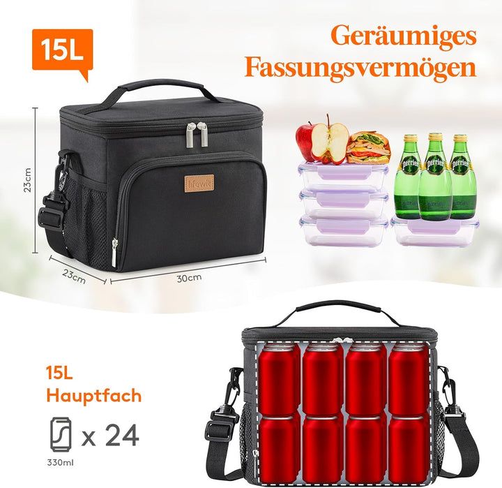 Lifewit Isolierte Kühltasche, Wiederverwendbare Lunchtasche, Tragbare Kühlbox, weiche Tragetasche, a