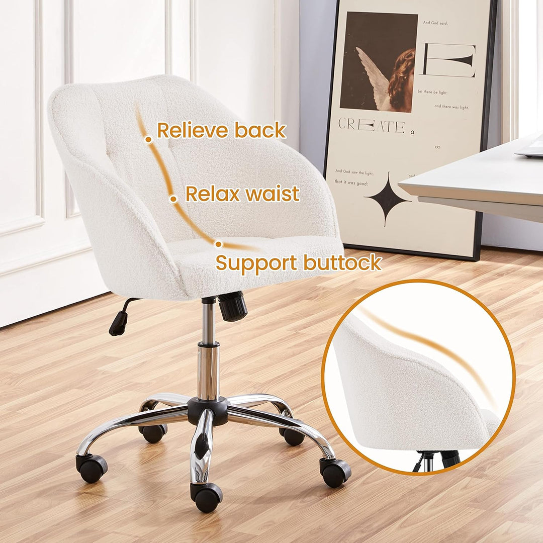 Yaheetech Bürostuhl Ergonomischer Schreibtischstuhl Drehstuhl Höhenverstellbar Computerstuhl mit Rol