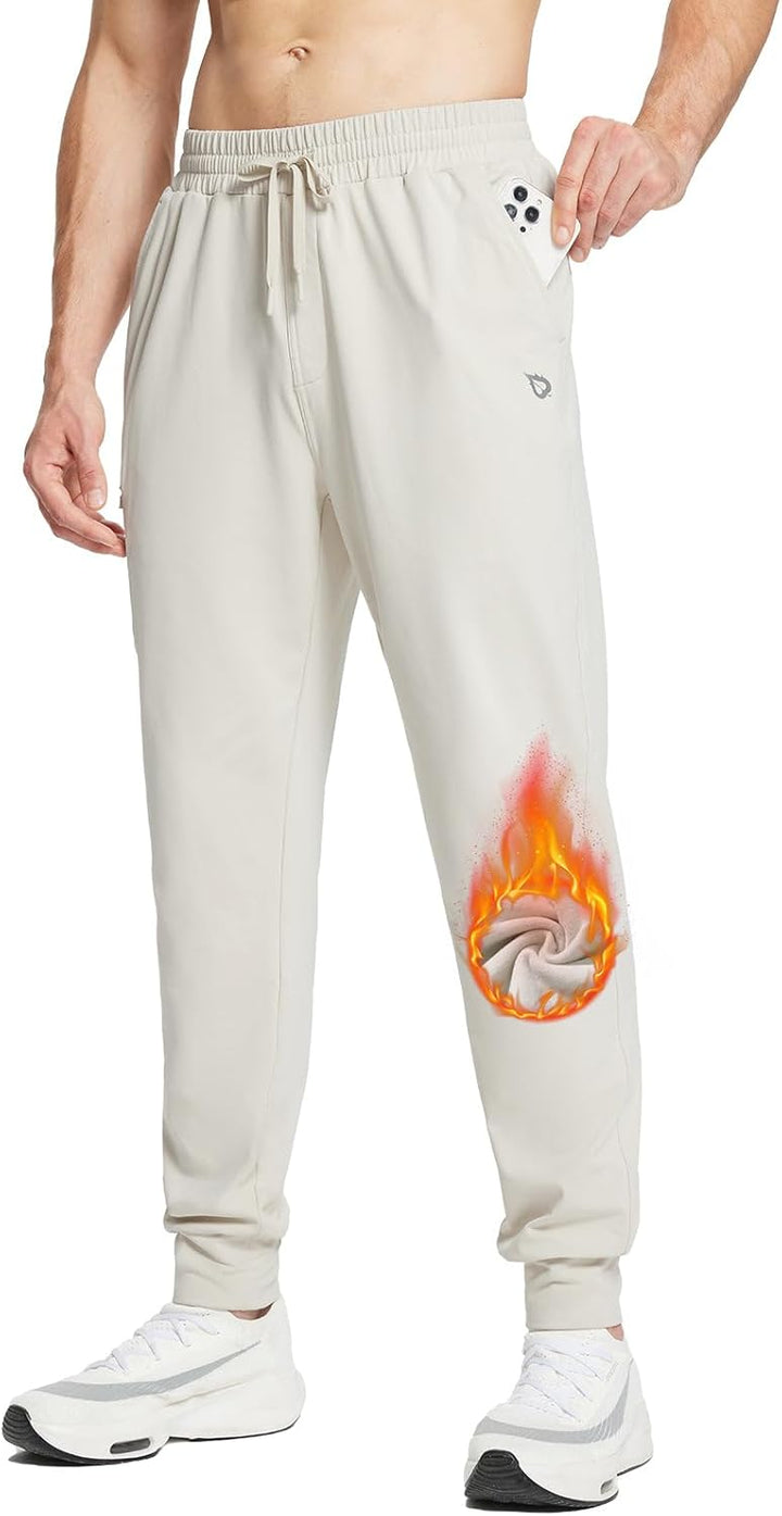 baleaf Herren Fleeced Hose wasserdicht Jogginghose warm Golf Wandern Winter Arbeitshose mit Taschen