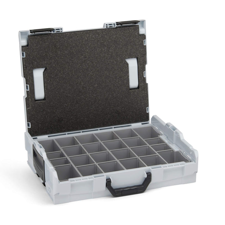 Sortimentskasten Kunststoff klappbar | L-BOXX 102 (grau) mit Insetboxenset K3 | Profi Werkzeugkoffer