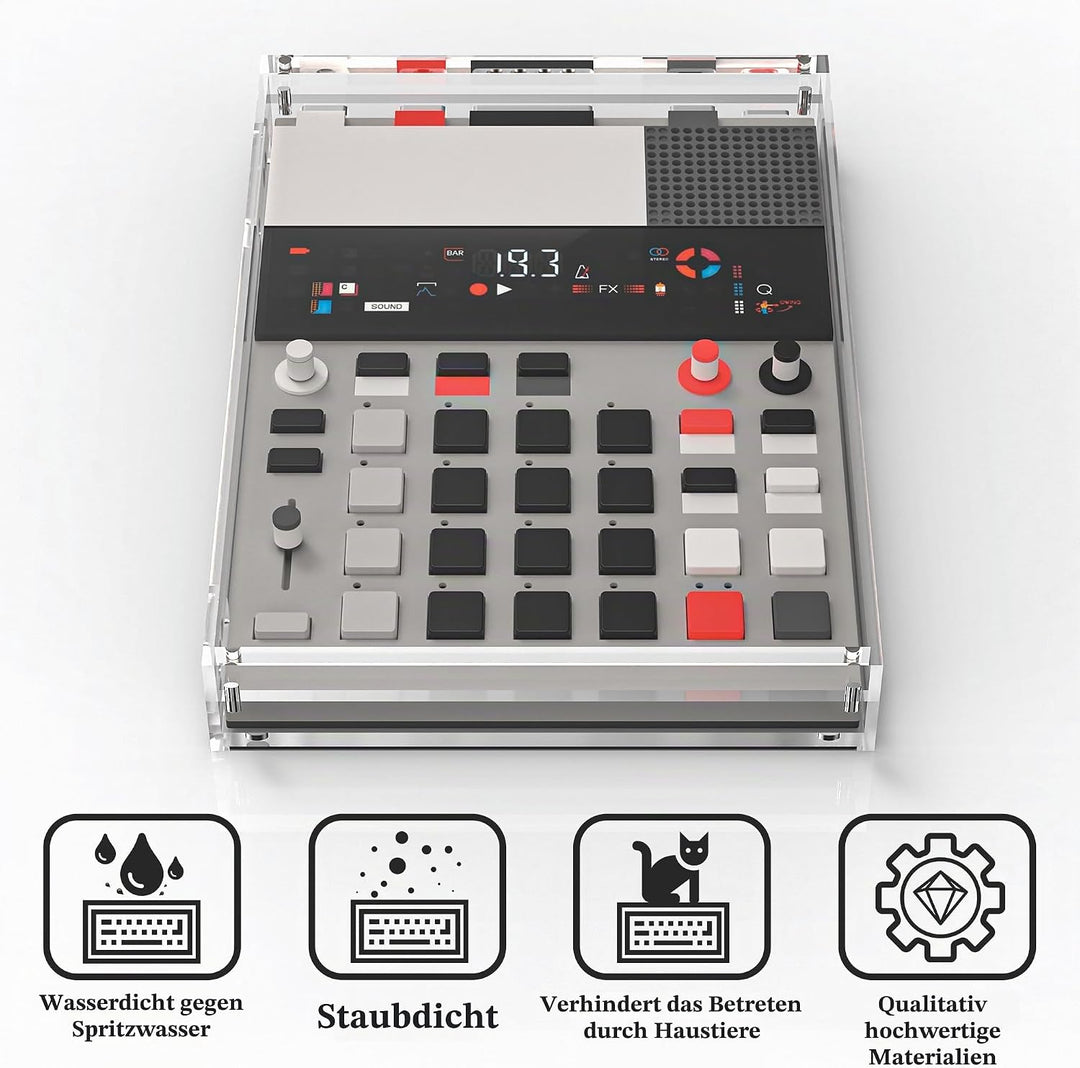 Geekria Audio Samplers Clear Acrylic Case Protector, Magnetic Closing Dust Cover, Compatible with Te
