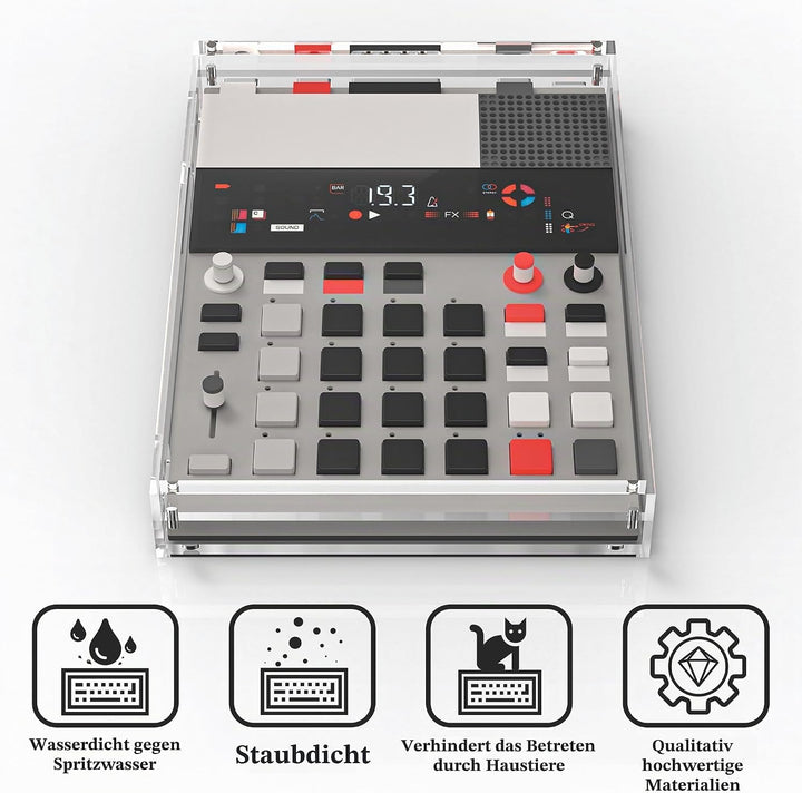 Geekria Audio Samplers Clear Acrylic Case Protector, Magnetic Closing Dust Cover, Compatible with Te