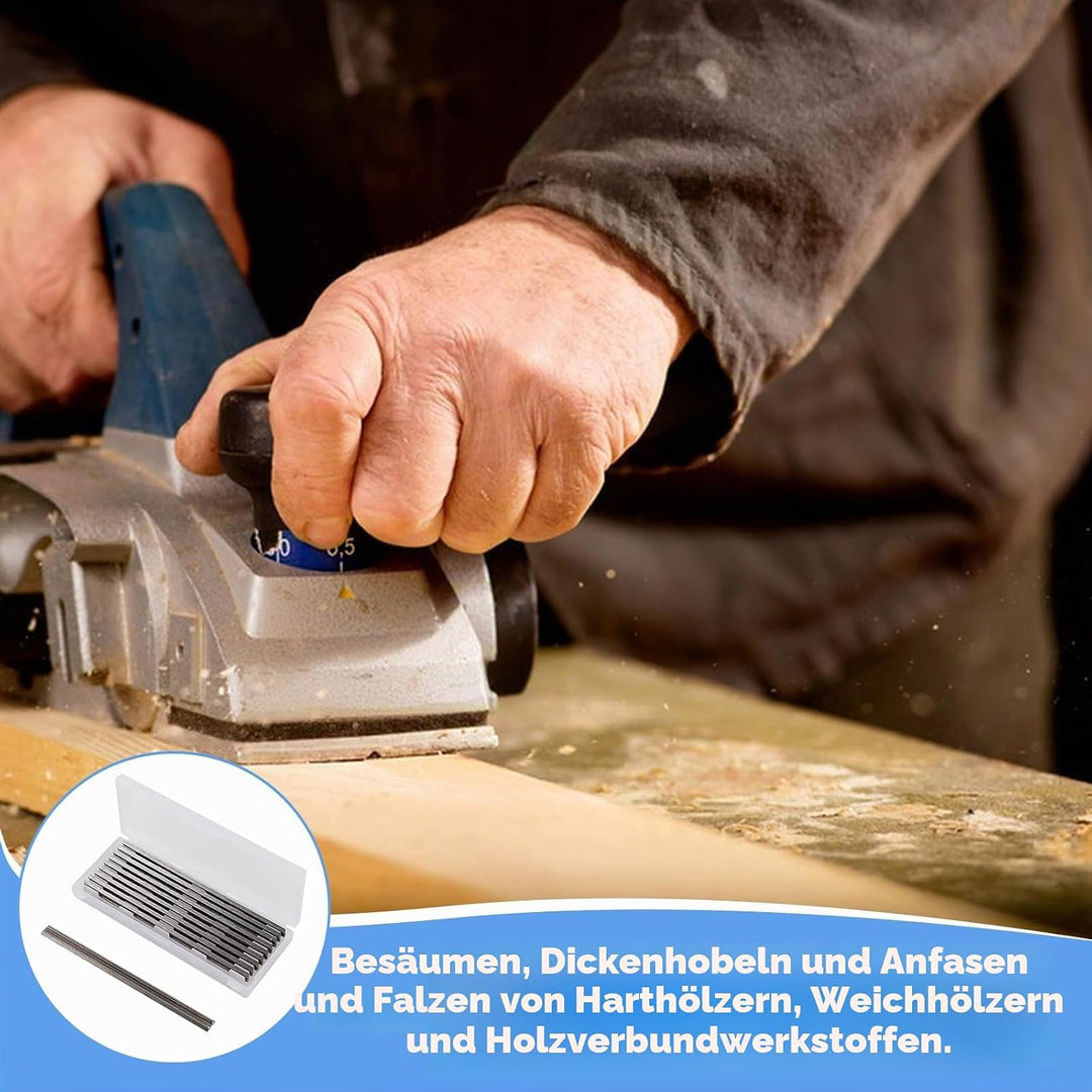 10 Stück Hobelmesser 82mm HSS Wendemesser Professional Holz Ersatzmesser Elektrohobel Klinge 82 x 5,