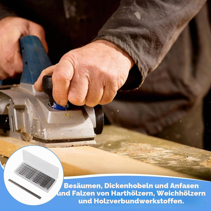 10 Stück Hobelmesser 82mm HSS Wendemesser Professional Holz Ersatzmesser Elektrohobel Klinge 82 x 5,