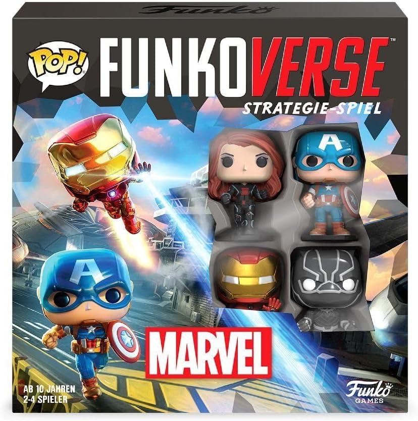 Funko Games Funko Funkoverse: Marvel 100 4-Pack German - Marvel Comics - Light Strategy Board Game F