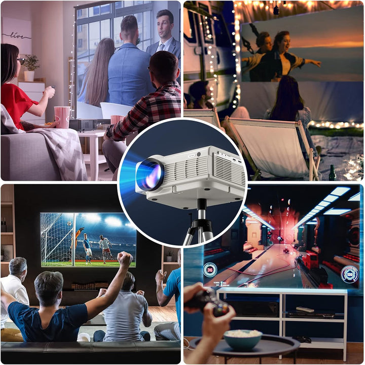 Beamer, YEZMEK Native 1080P 15000 Lumen Full HD 5G WiFi Bluetooth Beamer, Mini LED Beamer 4K Unterst