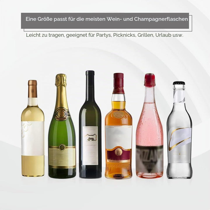Weinkühler, Flaschenkühler Manschette, die perfekte Kühlmanschette für Wein, Sekt, und Champagner, w