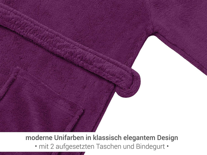 Kinder Bademantel - Kuschelfleece für Jungen u Mädchen 1522.2202 3-5 Jahre beere, 3-5 Jahre beere