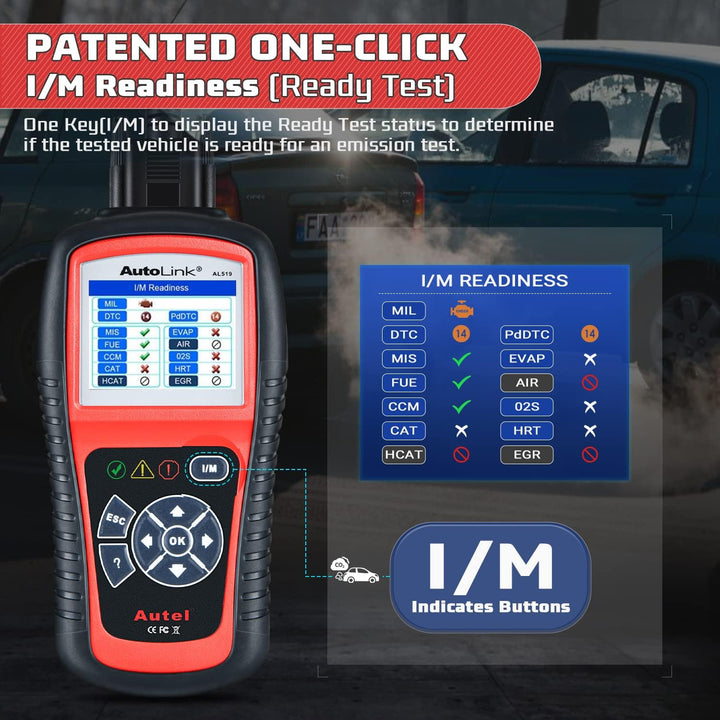 Autel AutoLink AL519 OBD2 Diagnosegerät, Gleich wie ML519, OBD2/ EOBD/CAN Auto Scanner Fahrzeug Moto