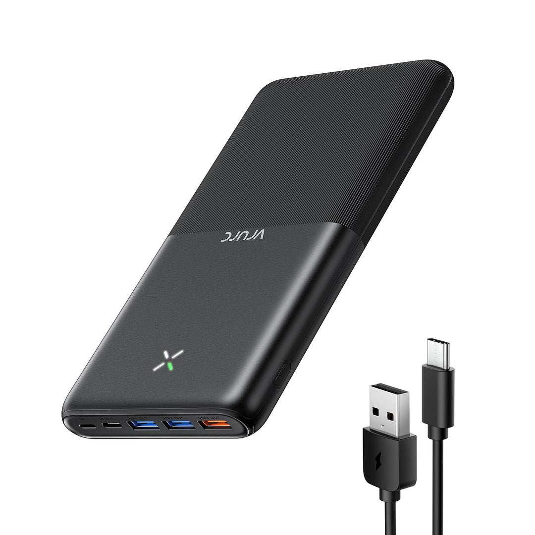 Powerbank 30000 mAh, VRURC 22,5 W Schnellladung tragbares Ladegerät, USB C kompakt Powerbank, PD3.0