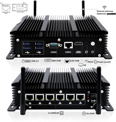 WEIDIAN Firewall Micro Appliance 2.5G, Firewall Box 6 RJ45 2.5GbE Port, Firewall Appliance Core i5-8