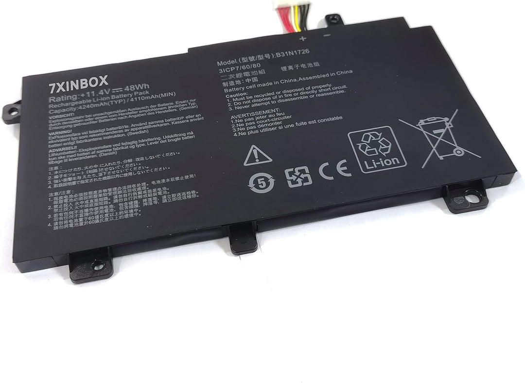 7XINbox B31N1726 11,4V 48Wh 4240mAh Laptop Akku Ersatz für ASUS FX80 FX80GM FX80GE FX80GD FX86 FX86F