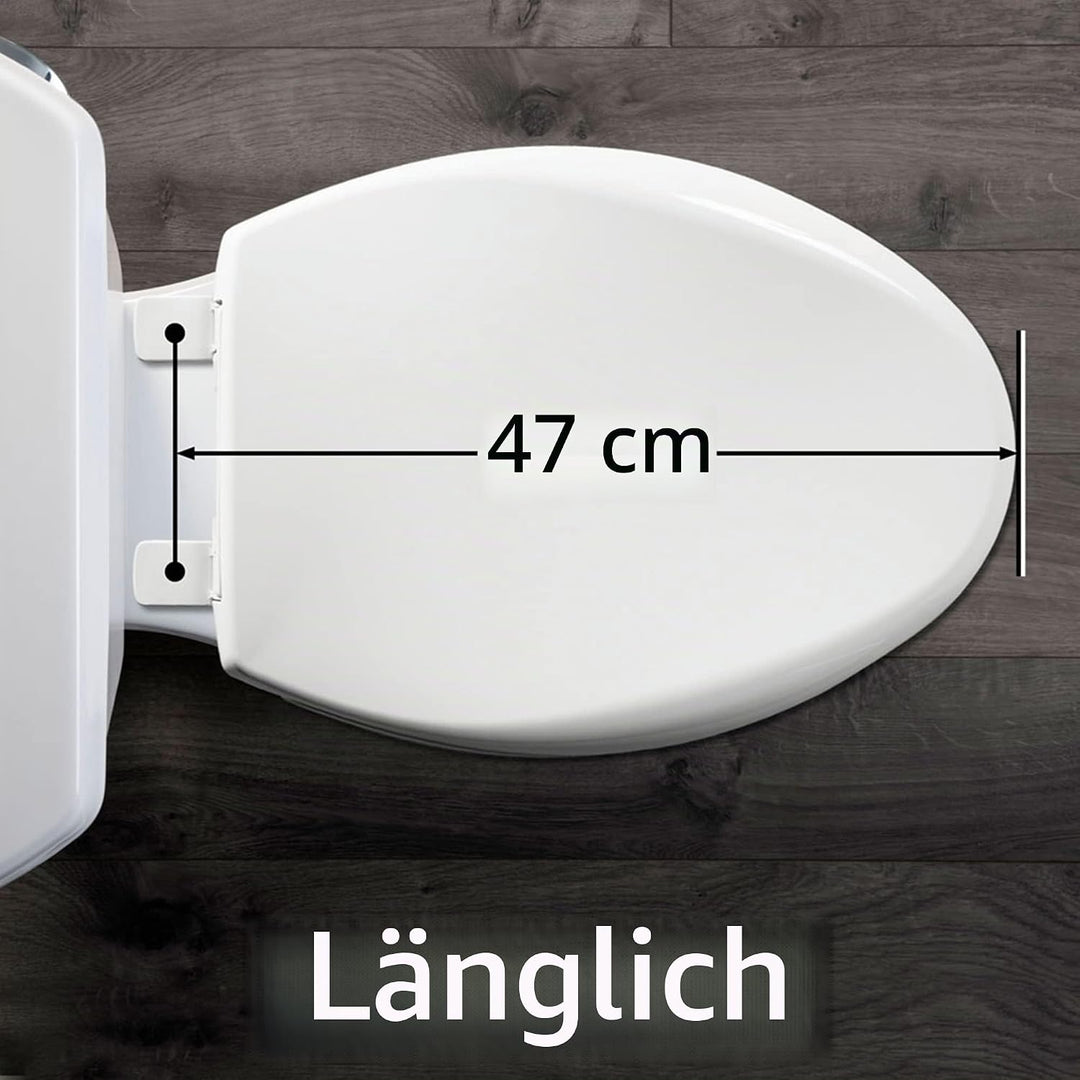 BEMIS 175 000 gewerblicher Toilettensitz mit Deckel, offen, Kunststoff, weiss