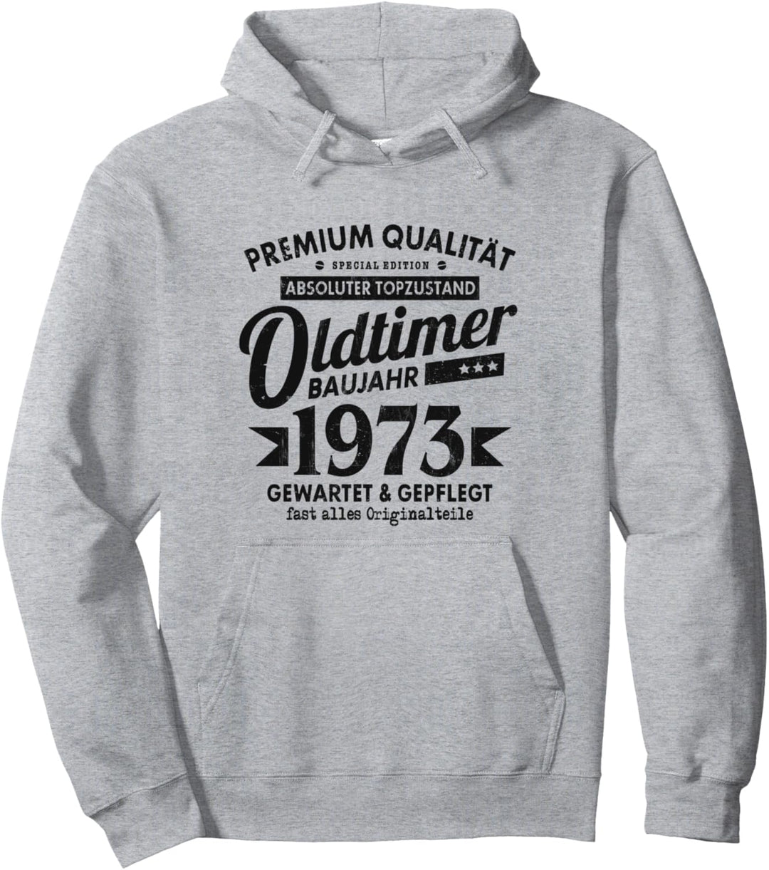 Vintage Oldtimer Baujahr 1973 Gewartet Gepflegt Geburtstag Pullover Hoodie