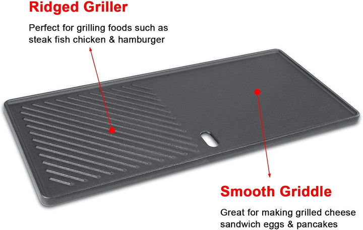 GFTIME 43 x 72,5cm Gusseisen Grillrost und Grillplatte für Charbroil Advantage 225s, Enders Boston 4