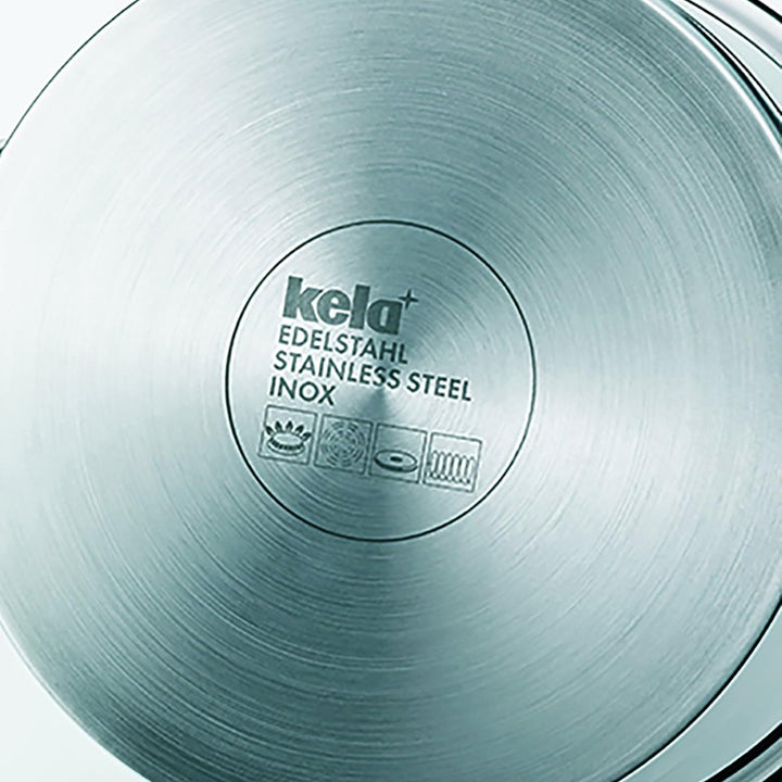 Kela 10964 Stielkasserolle, 1,5 l Fassungsvermögen, 16 cm Durchmesser, 18/10 Edelstahl mit Glanzopti