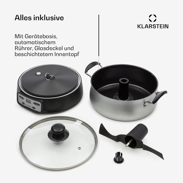 Klarstein Jam Session Marmeladen- und Geleekocher, 1000W, 2 Automatikprogramme, einstellbare Kochzei