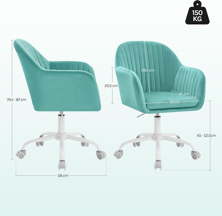 WOLTU Schreibtischstuhl, Bürostuhl ergonomisch, Homeoffice Stuhl höhenverstellbar, Schminkstuhl mit