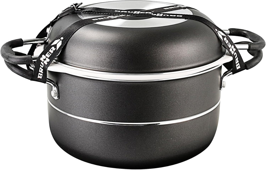 BRUNNER 0806095N Camping-Kochgeschirr aus Aluminium, Piraten-Set 9+1 ø 24 cm