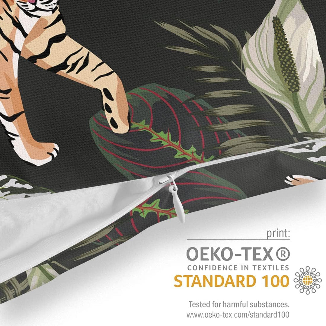 VOID Königstiger Dschungel Kissenbezug Kissenhülle Sofakissen Kissen Deko Outdoor-Kissen Dekokissen,