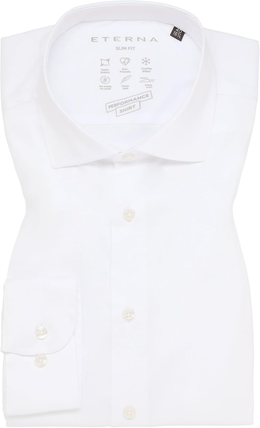 ETERNA Herren Performance Shirt Slim FIT 38 Weiss, 38 Weiss