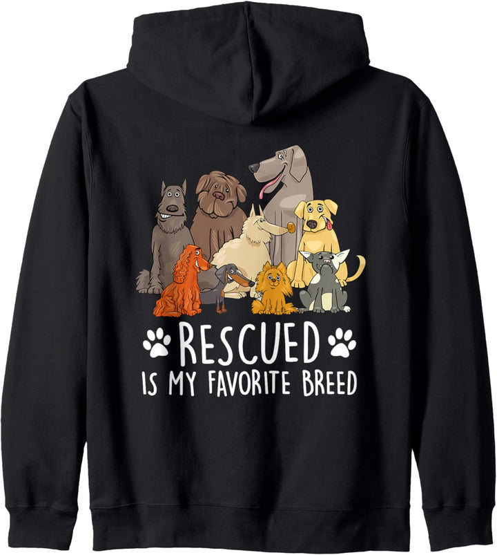 Rescued is my Favorite Breed - gib Hunden eine zweite Chance Kapuzenjacke