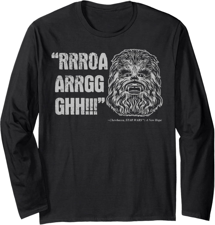 Star Wars Chewie Wookiee Talk Poster Langarmshirt